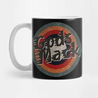 Retro Color Typography Faded Style Gods mack Mug